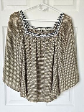 Max Studio Women's Square-Neck Boho Blouse Size M